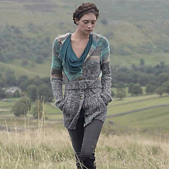 Anthropologie Sweaters - Rare ANTHRO Colorfield Striped Belted Cardigan XS